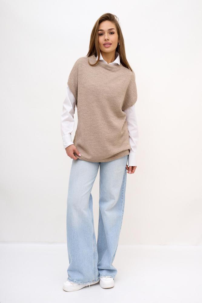 Кофта-жилет женский вязаный ЛД Арт. 10130