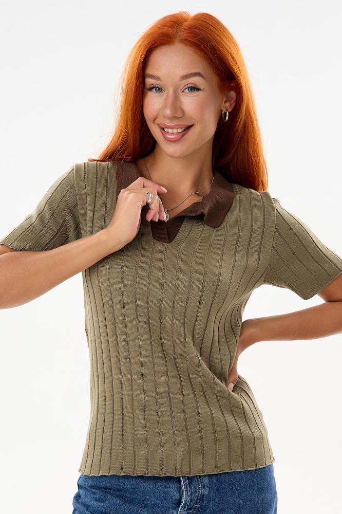 Футболка женская вязаная Поло Х Арт. 10517