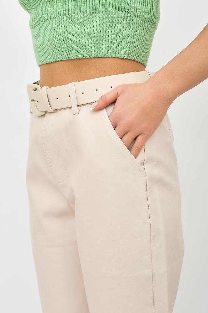 Джоггеры женские из экокожи Б Арт. 9170