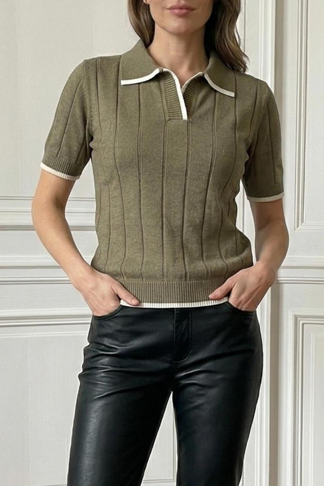 Футболка женская вязаная Поло ТЗ Арт. 10693