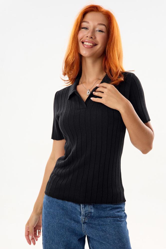 Футболка женская вязаная Поло Ч Арт. 10518