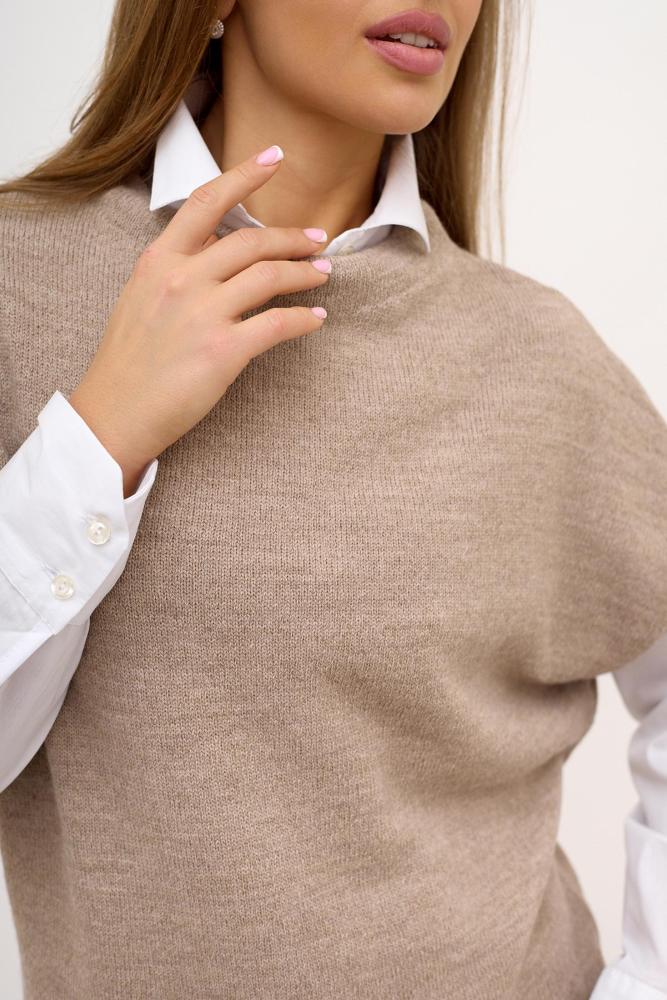 Кофта-жилет женский вязаный ЛД Арт. 10130