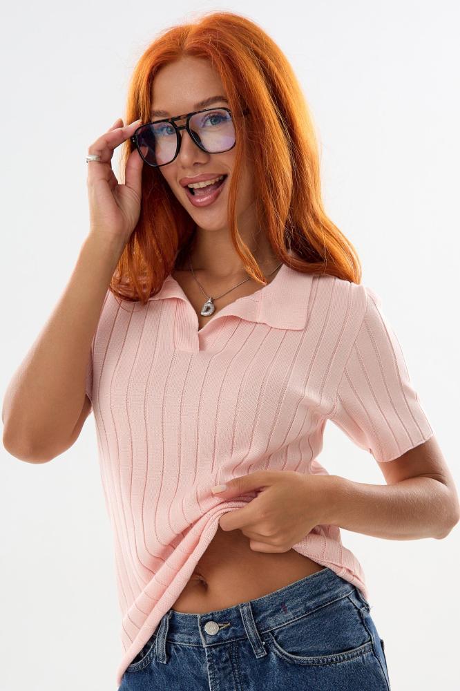 Футболка женская вязаная Поло Арт. 10513