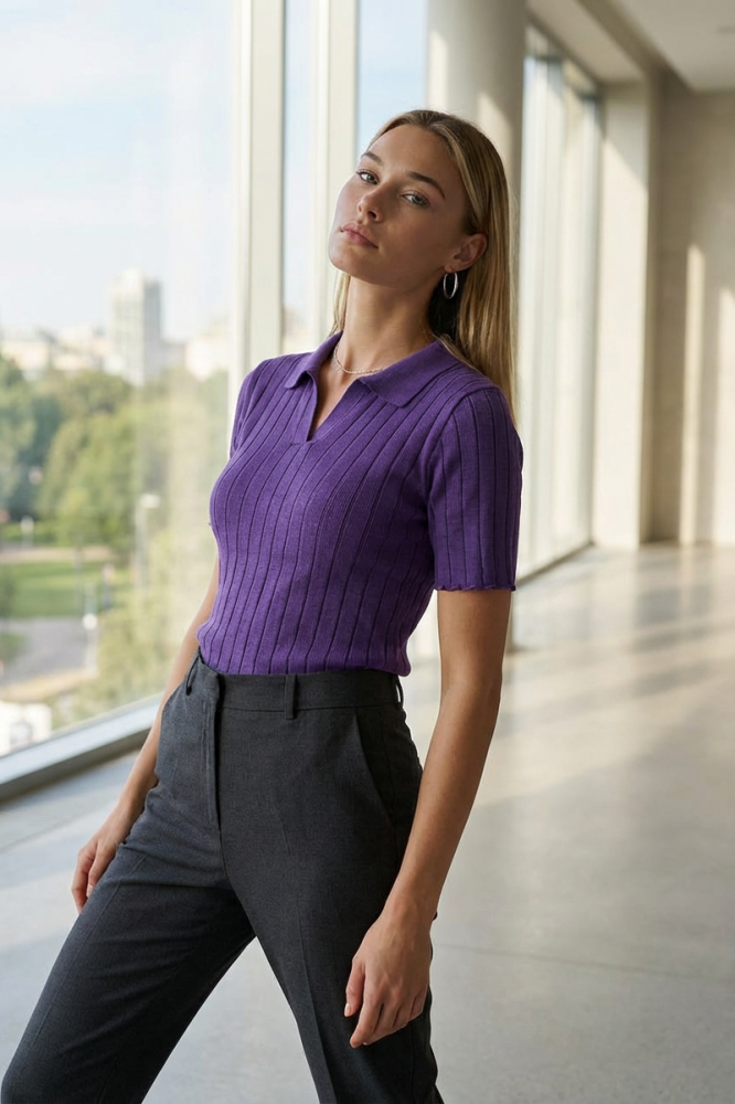 Футболка женская вязаная Поло С Арт. 10632