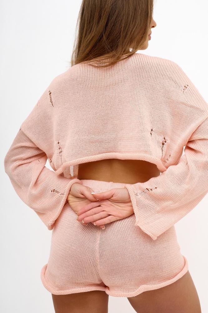 Костюм женский вязаный с шортами и топом Р Арт. 10183 Костюм женский вязаный с шортами и топом Р Арт. 10183