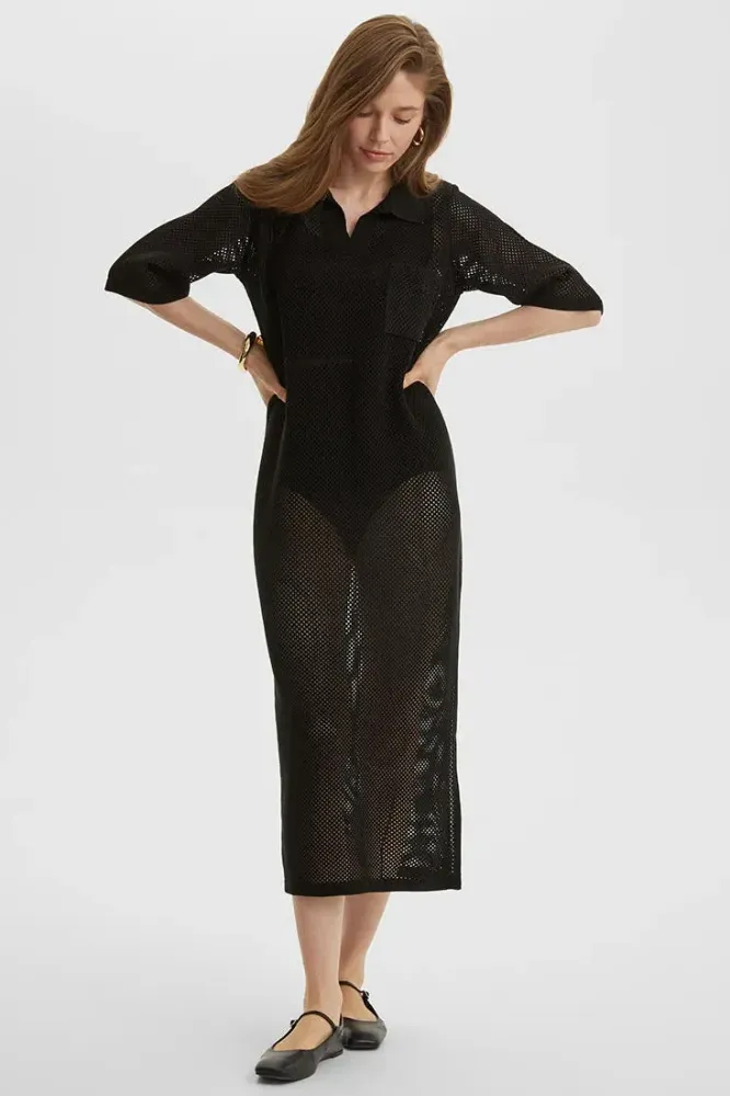 Платье-Поло женское вязаное ЛД Ч Арт. 10059