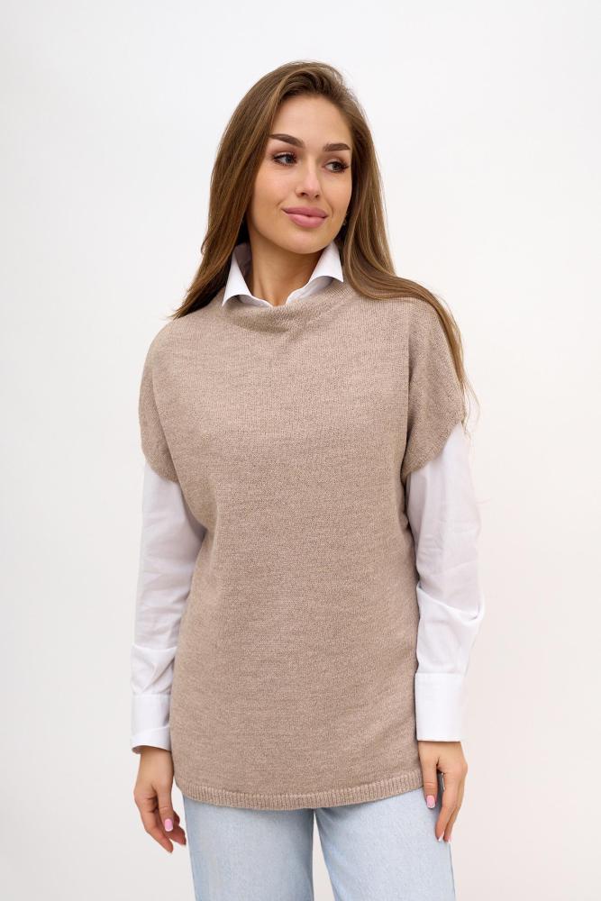 Кофта-жилет женский вязаный ЛД Арт. 10130