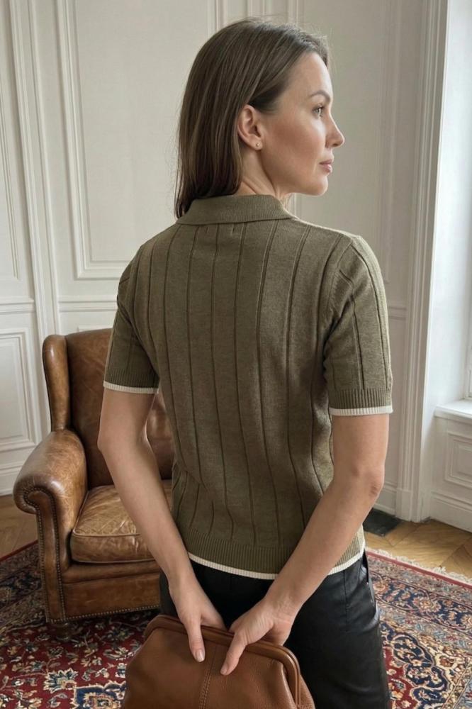 Футболка женская вязаная Поло ТЗ Арт. 10693