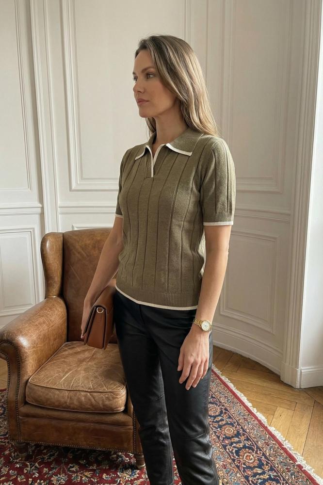 Футболка женская вязаная Поло ТЗ Арт. 10693