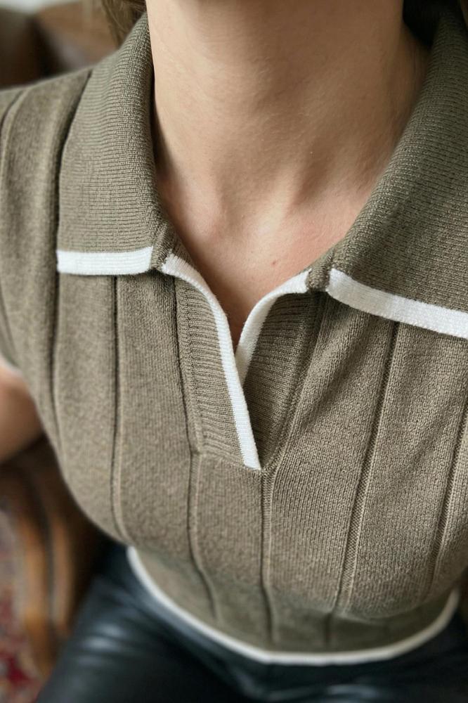 Футболка женская вязаная Поло ТЗ Арт. 10693