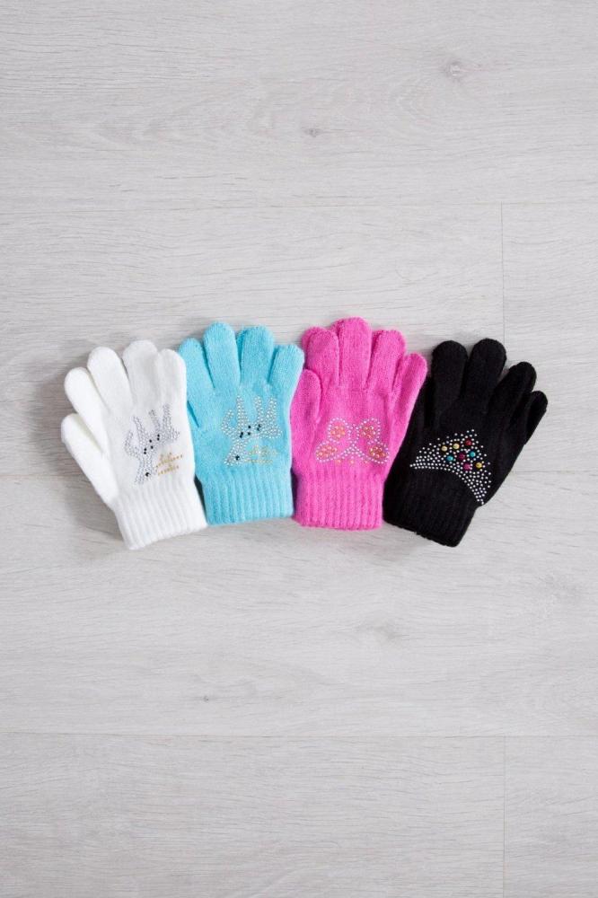 Перчатки Детские для девочки со стразами Арт. 4195