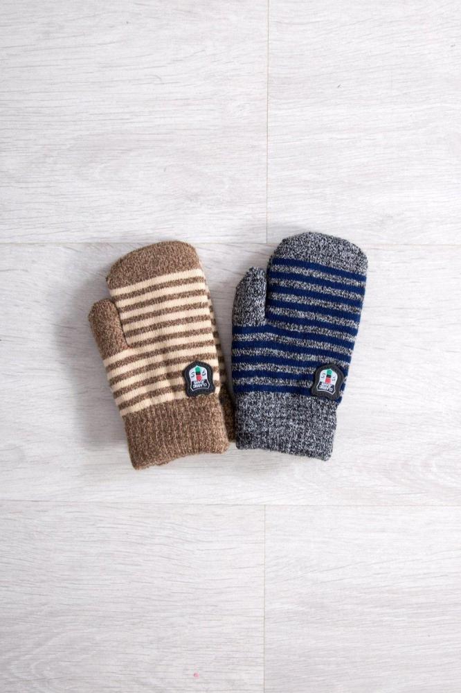 Варежки Детские с мехом для мальчика Арт. 4196