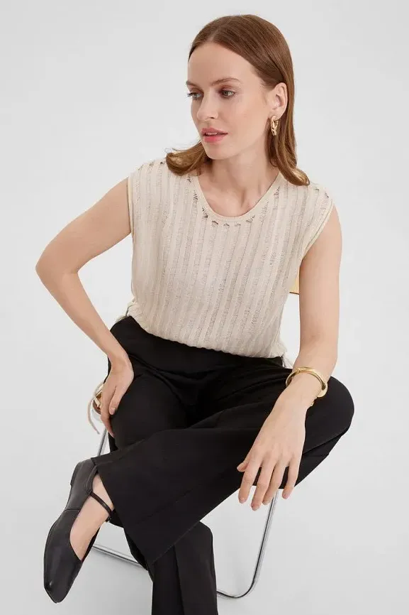 Майка женская вязаная со шнуровкой Б Арт. 10128