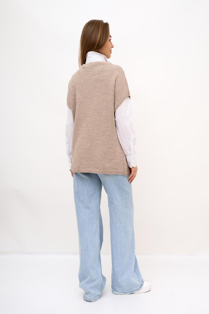 Кофта-жилет женский вязаный ЛД Арт. 10130