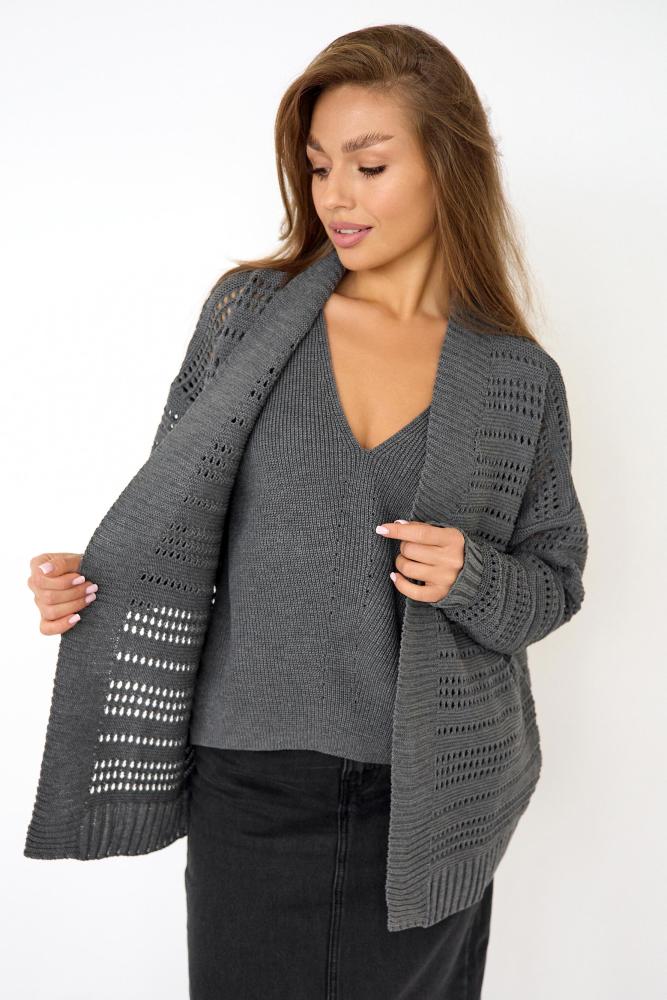 Кардиган женский вязаный Сетка  Арт. 10187