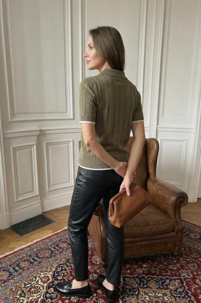 Футболка женская вязаная Поло ТЗ Арт. 10693