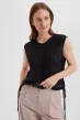 Майка женская вязаная со шнуровкой Ч Арт. 10129 Майка женская вязаная со шнуровкой Ч Арт. 10129