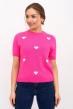 Футболка вязаная Сердечки Р Арт. 9286